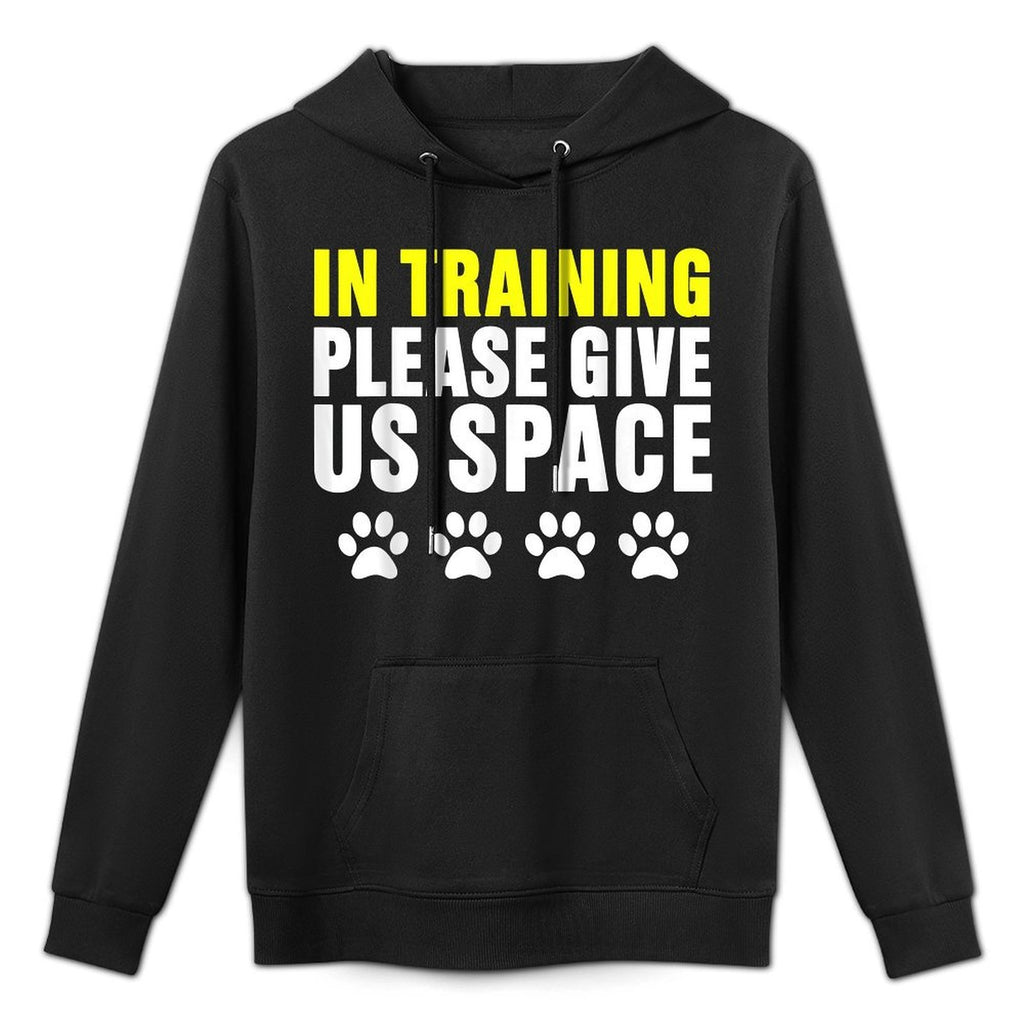 In Training Please Give Us Space Dog Reactive Dog Trainers Relaxed Fit Hoodie