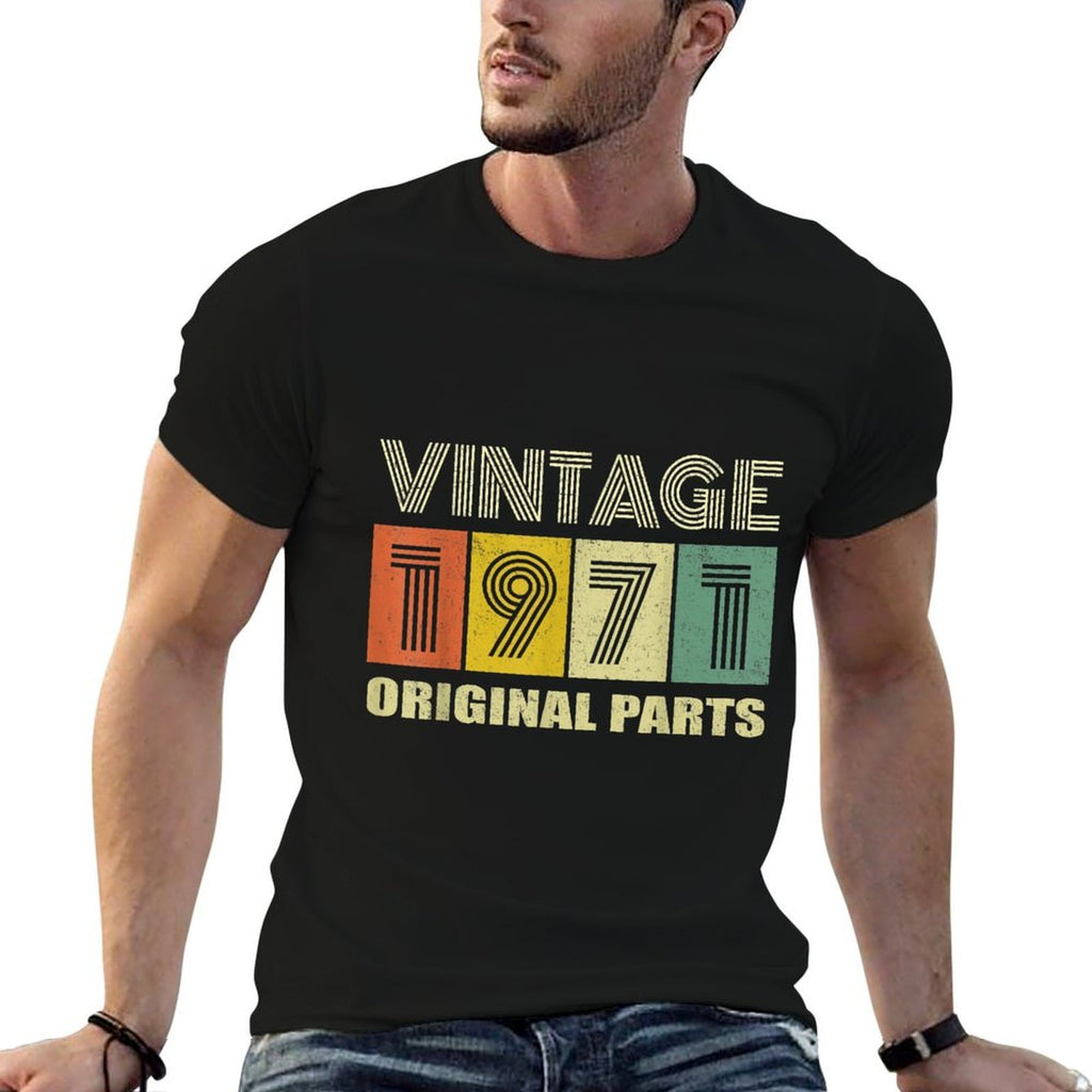 Vintage 1971 50th Birthday Gift Men Women 50 Years Old  Trendy Pattern T-Shirt