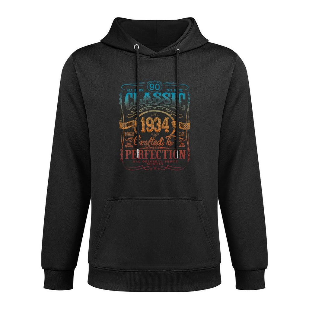 Vintage 1934 Limited Edition 90 Year Old 90th Birthday Customizable Surface Hoodie
