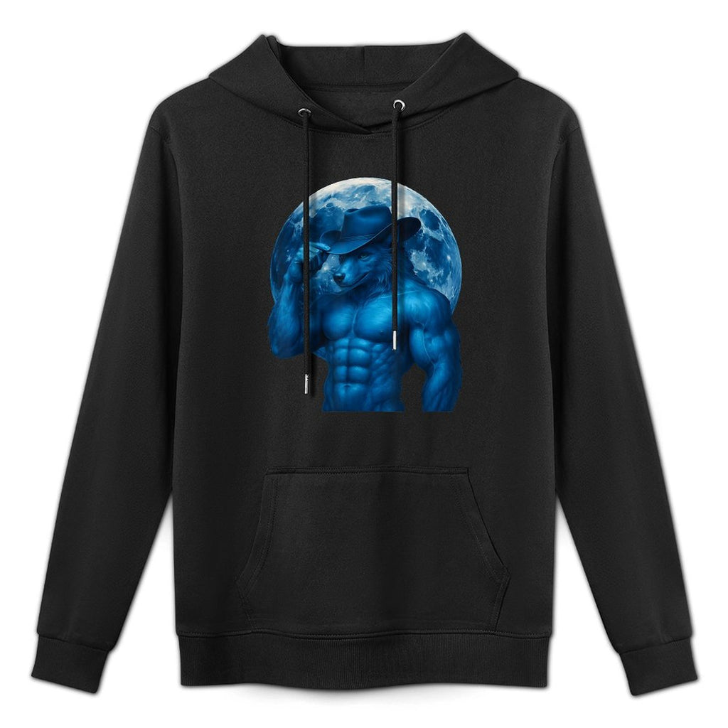 Alpha Wolf Meme Cowboy Werewolf Furry Funny Cringe Weird Layering Staple Hoodie