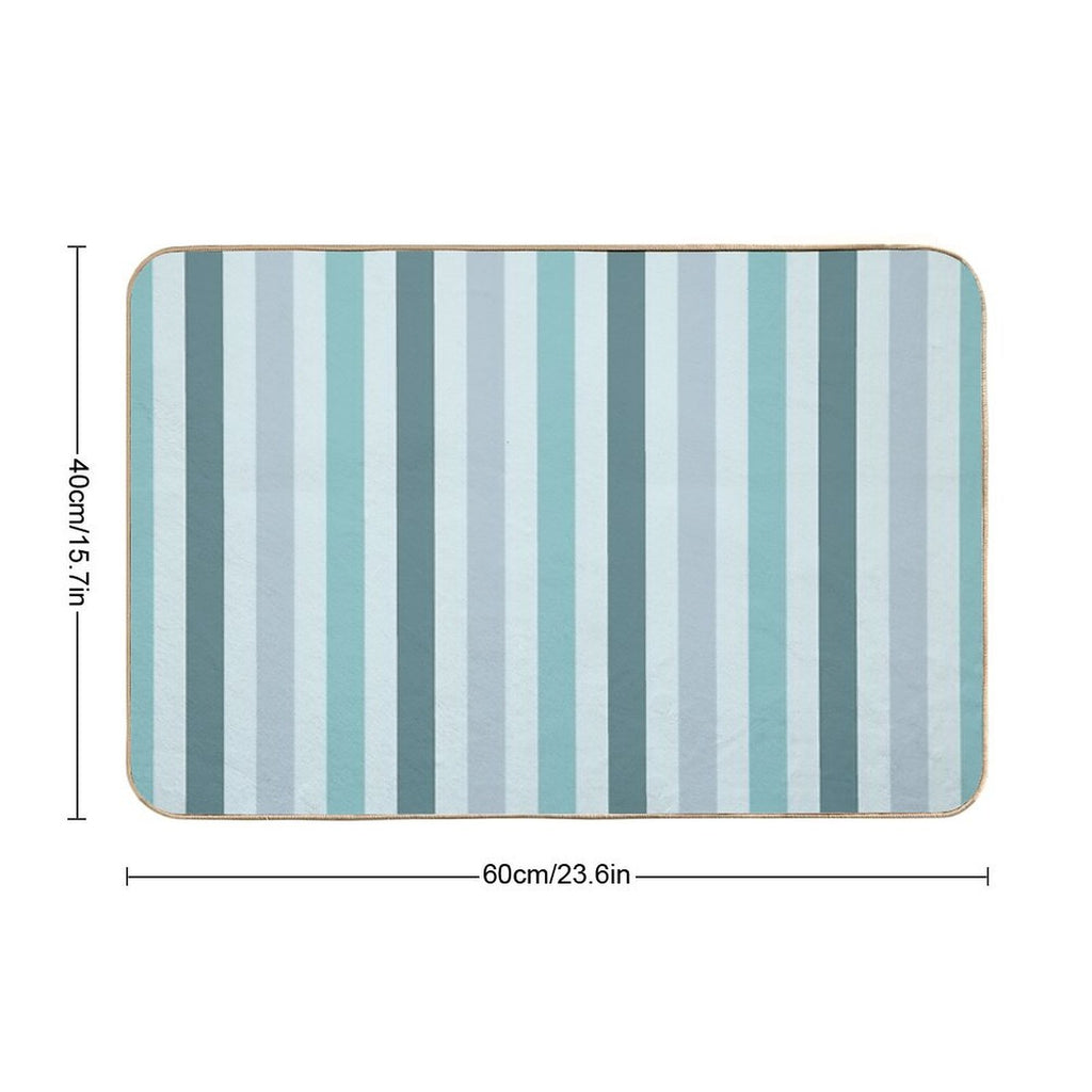 Color Block Lines V  Easy To Clean Bath Mat