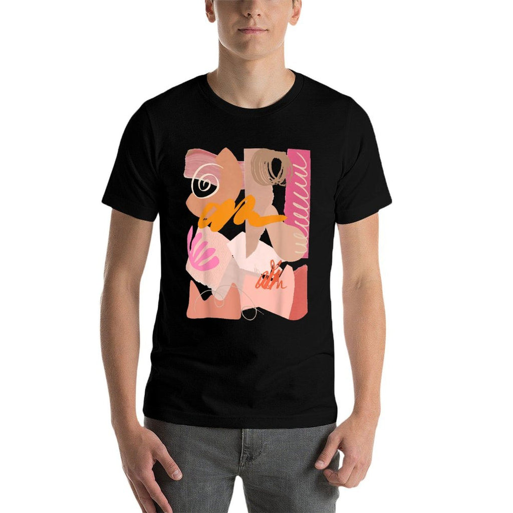 Abstract Pink Art Wearable Modern Design Pastel Color GIFT  Relaxed-fit T-Shirt