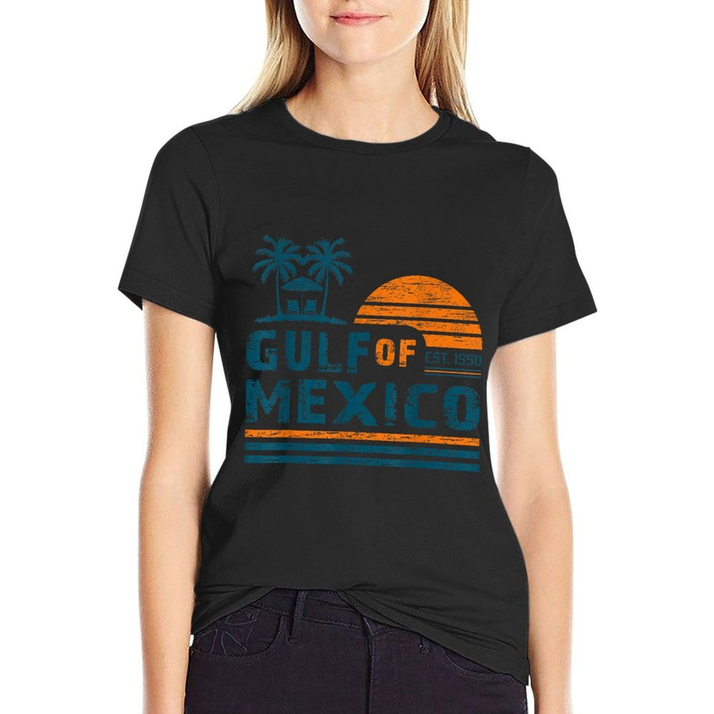 Retro Gulf Of Mexico Est 1550 American Gulf USA America  Vintage-inspired T-Shirt