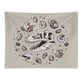 Geo-rex Vortex  Rose Quartz  Dinosaur Skull Fossil Art Tapestry