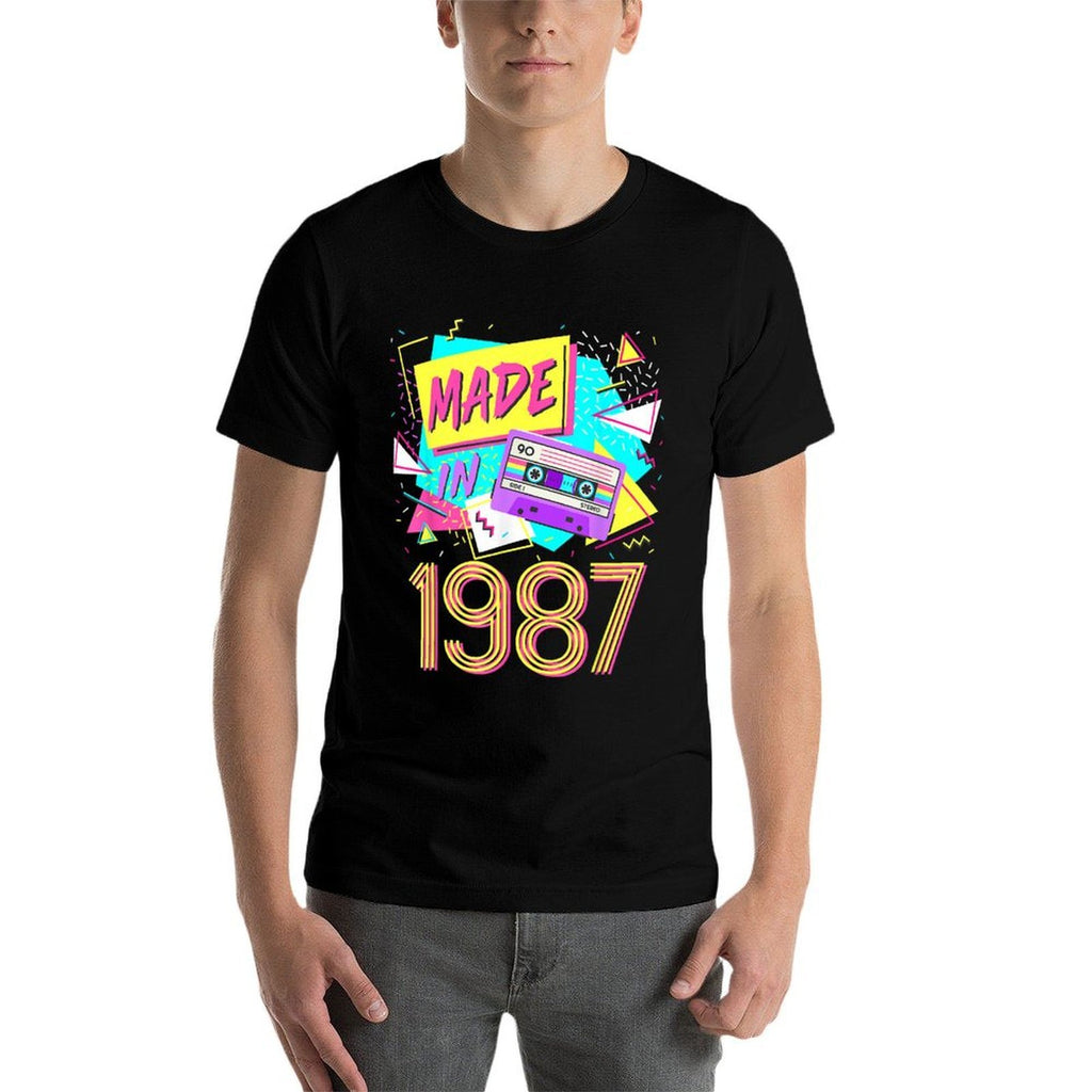 Made In 1987 35 Years Old Retro Vintage 80s 35th Birthday  Vintage-inspired T-Shirt