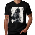 Samurai Cat, Vintage Japanese Warrior Art, Men, Women  Quick-drying T-Shirt