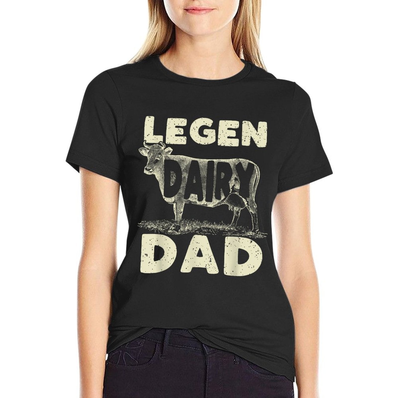 Legen Dairy Dad Cow Farmer Fathers Day for Men  Wrinkle-resistant T-Shirt