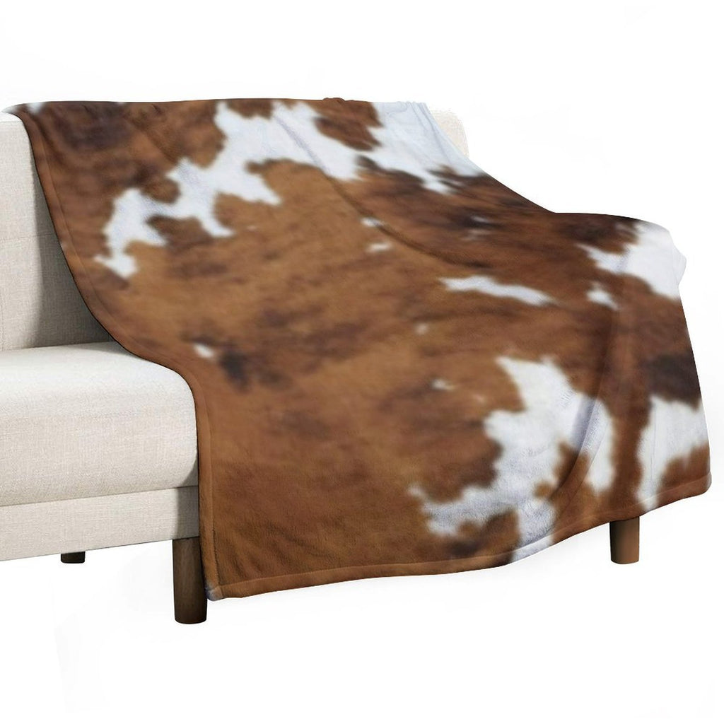 Brindle Cow Hide Comfort Throw Blanket