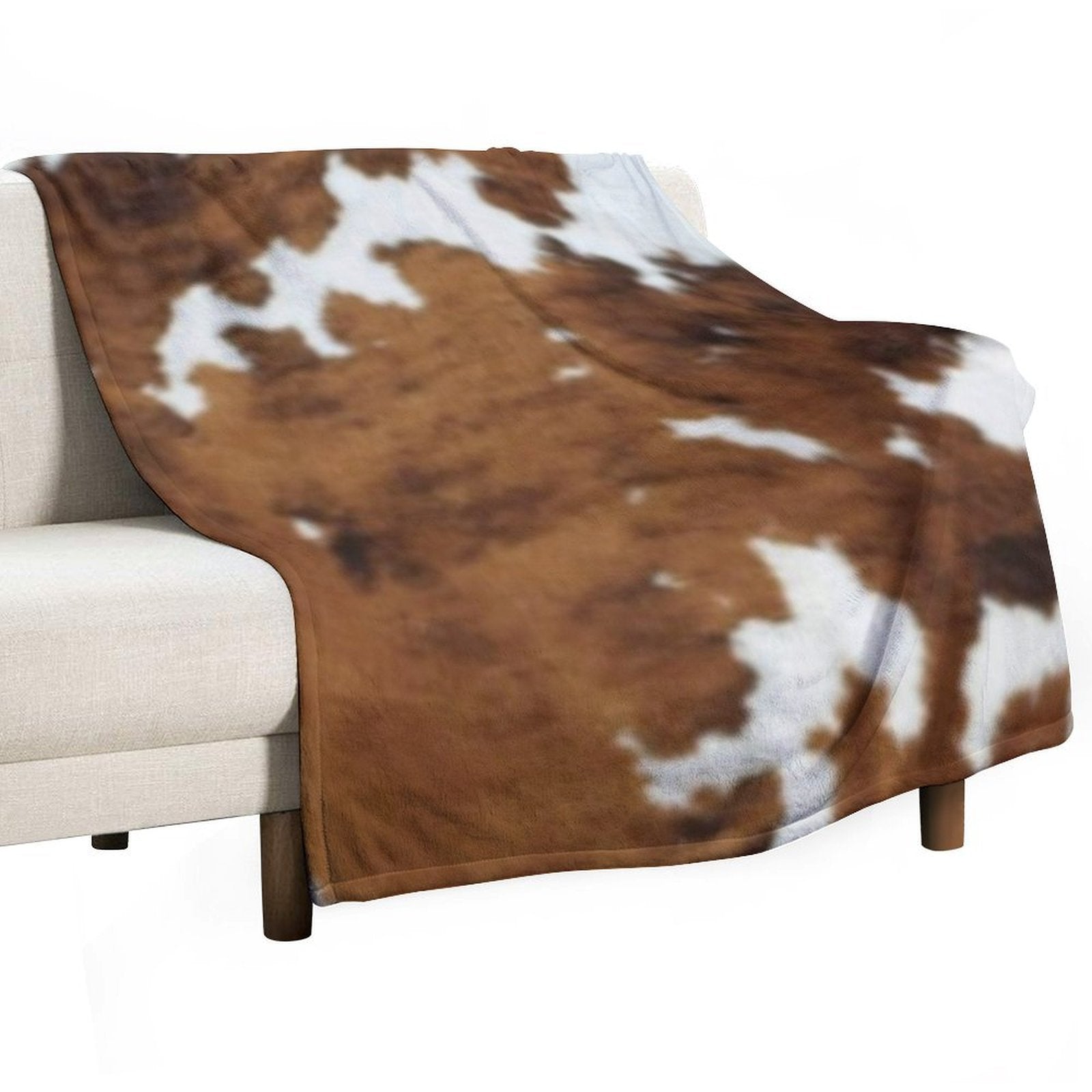 Brindle Cow Hide Comfort Throw Blanket