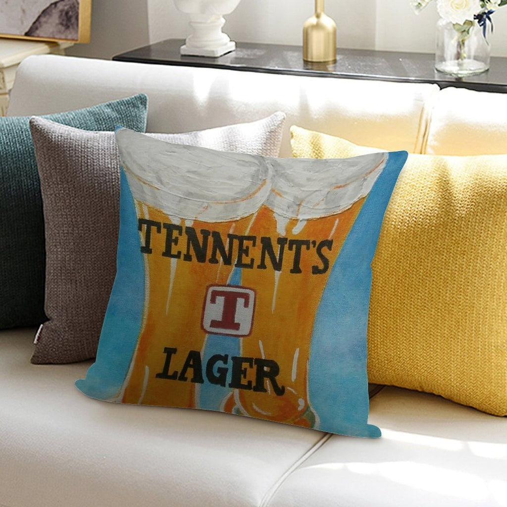 Tennents Lager Soft Easy Maintenance Throw Pillow