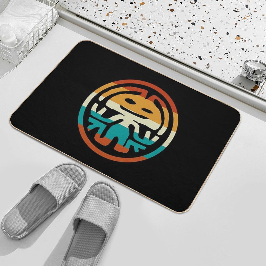 Rabbit in The Moon  Fade-Resistant Bath Mat