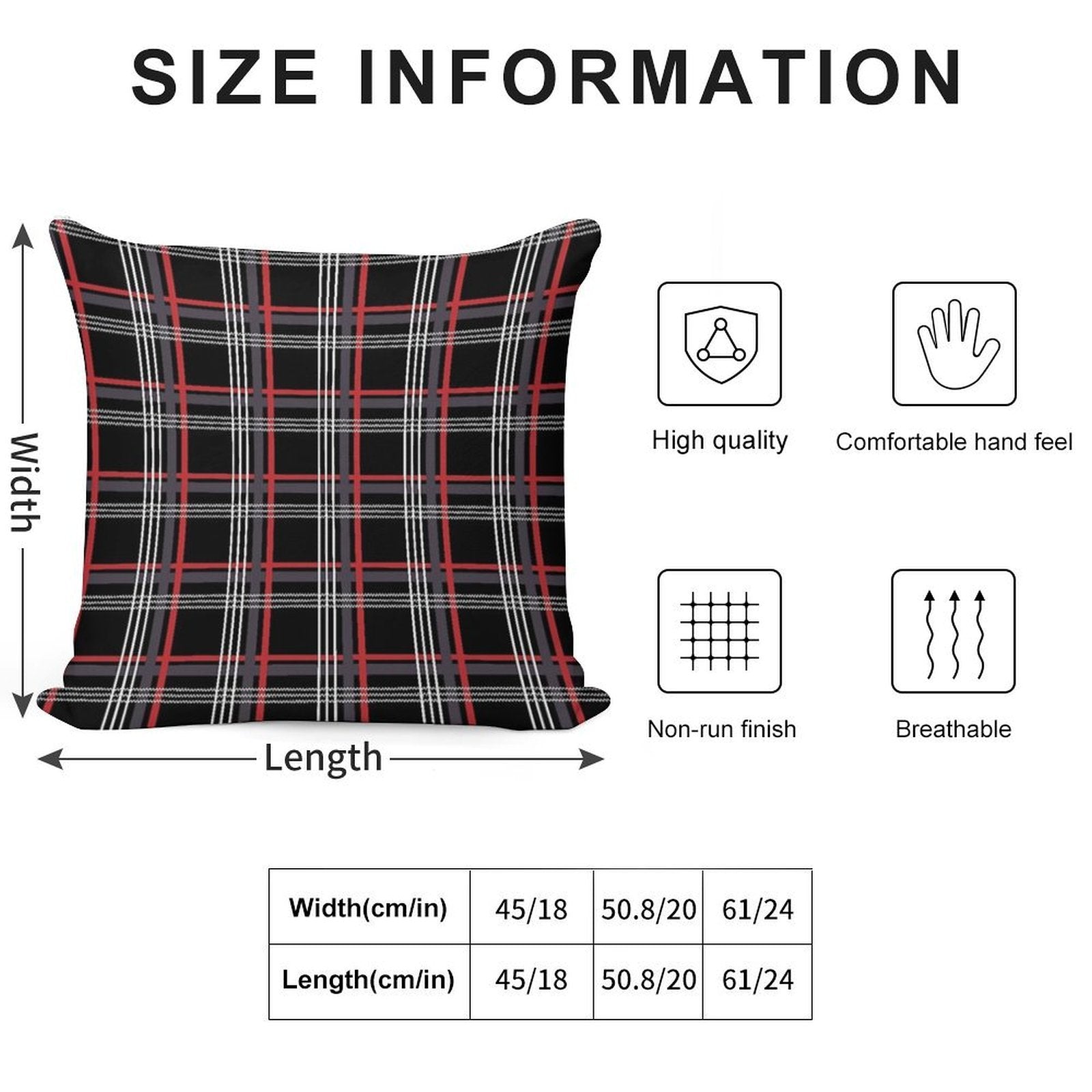 GTi Tartan Soft Bedroom Essential Throw Pillow