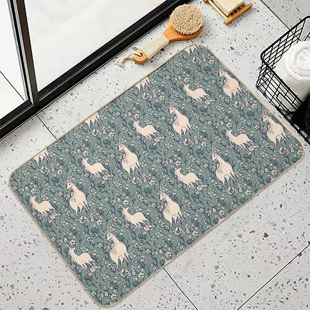 The Last Unicorn Ethereal Forest Print  Long-Lasting Bath Mat