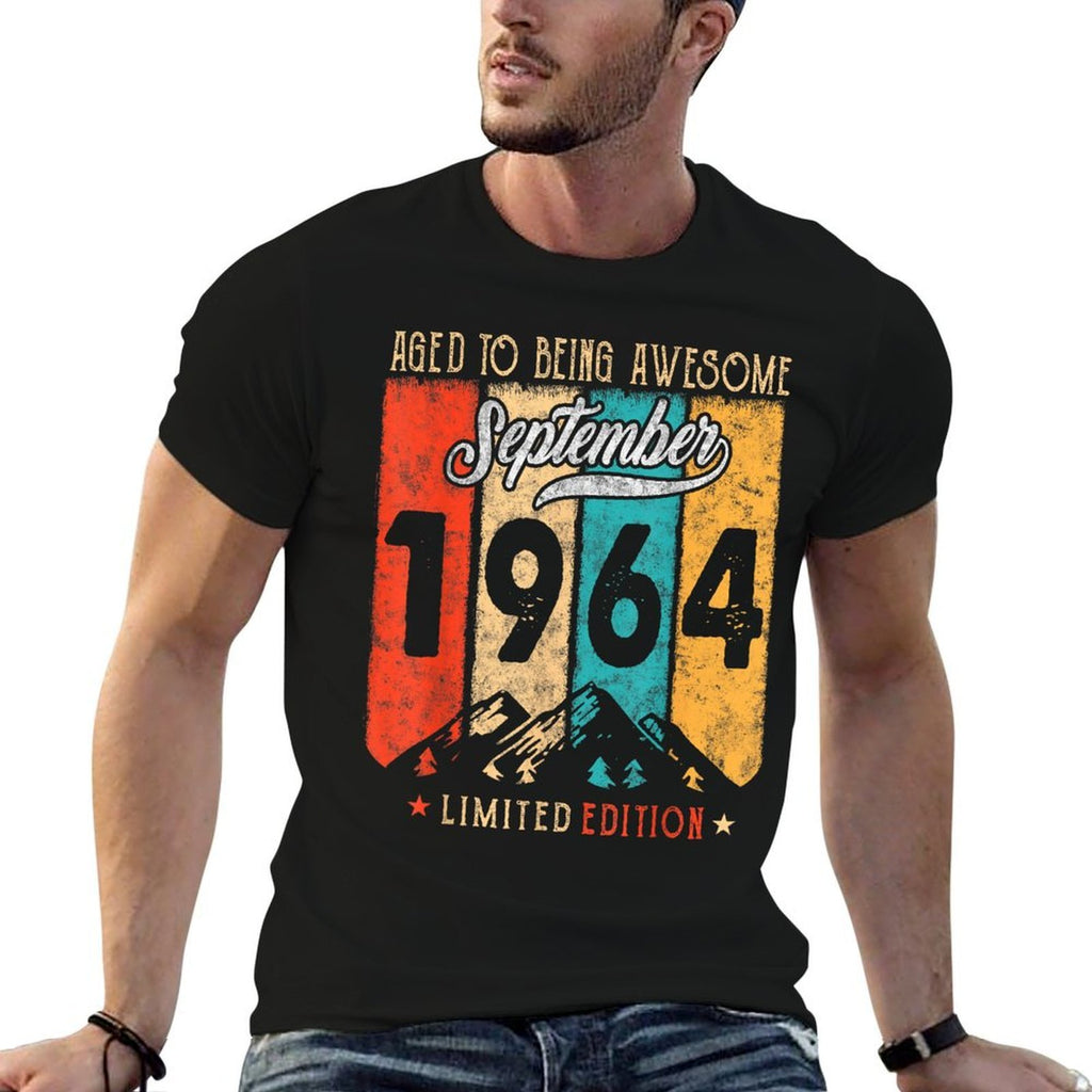 60 Years Old Vintage September 1964 Funny 60th Birthday  Relaxed-fit T-Shirt