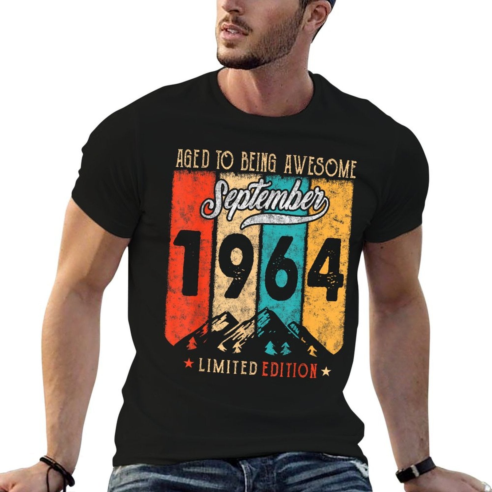60 Years Old Vintage September 1964 Funny 60th Birthday  Relaxed-fit T-Shirt
