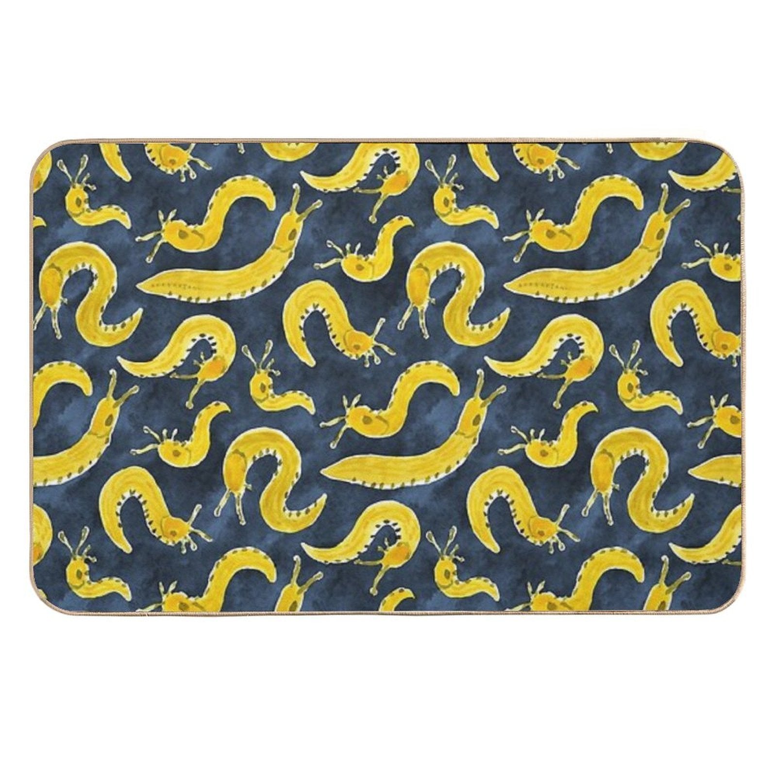 SLUG PARTY Banana Slug Print  Anti-Trip Bath Mat