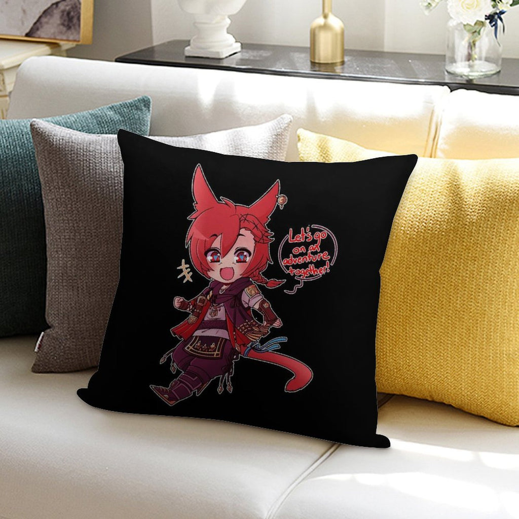 G'raha Tia, At Your Service Soft Shrink-Resistant Throw Pillow