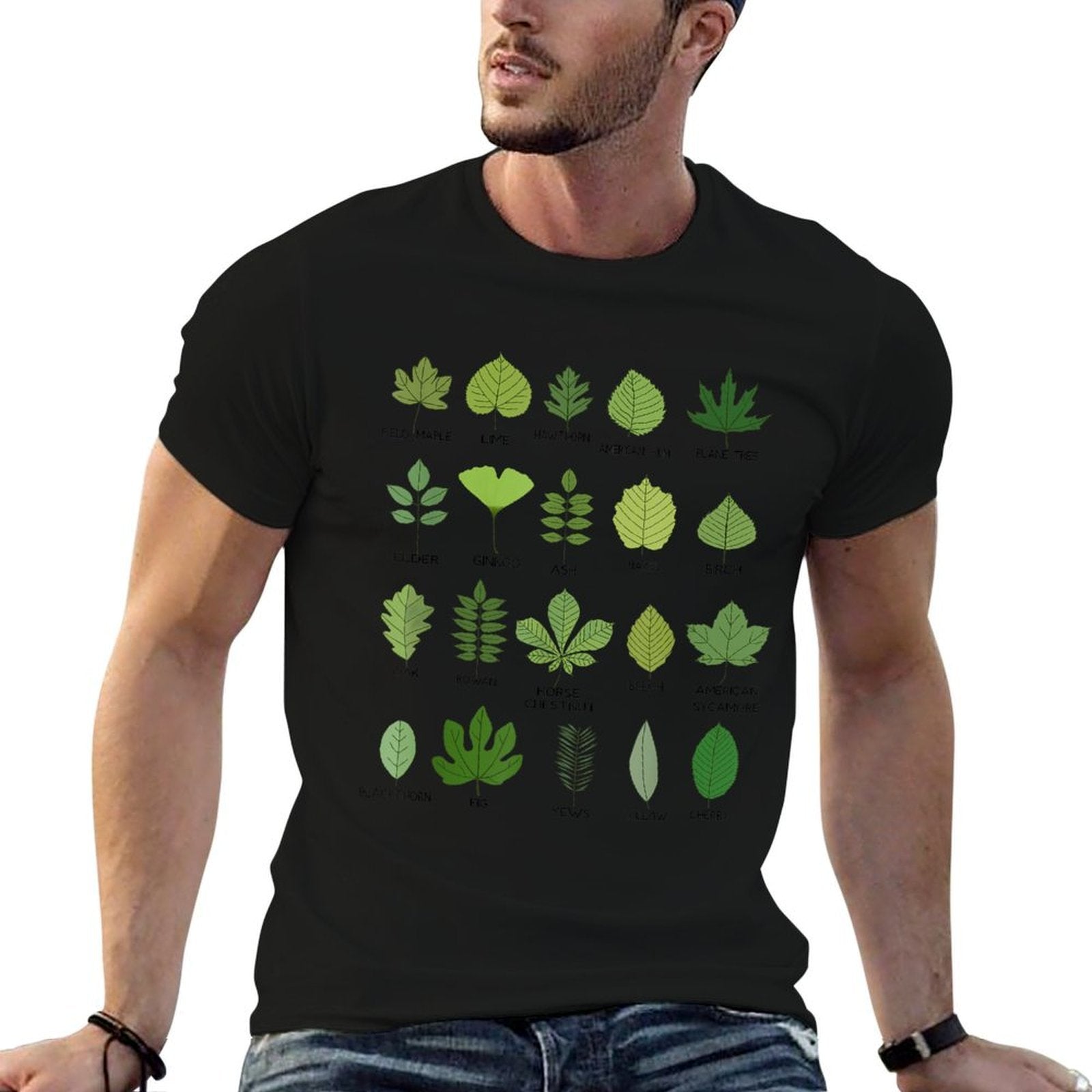 Different Types of Tree Leaves, Common Leaves, Nature Lovers  Quick-drying T-Shirt