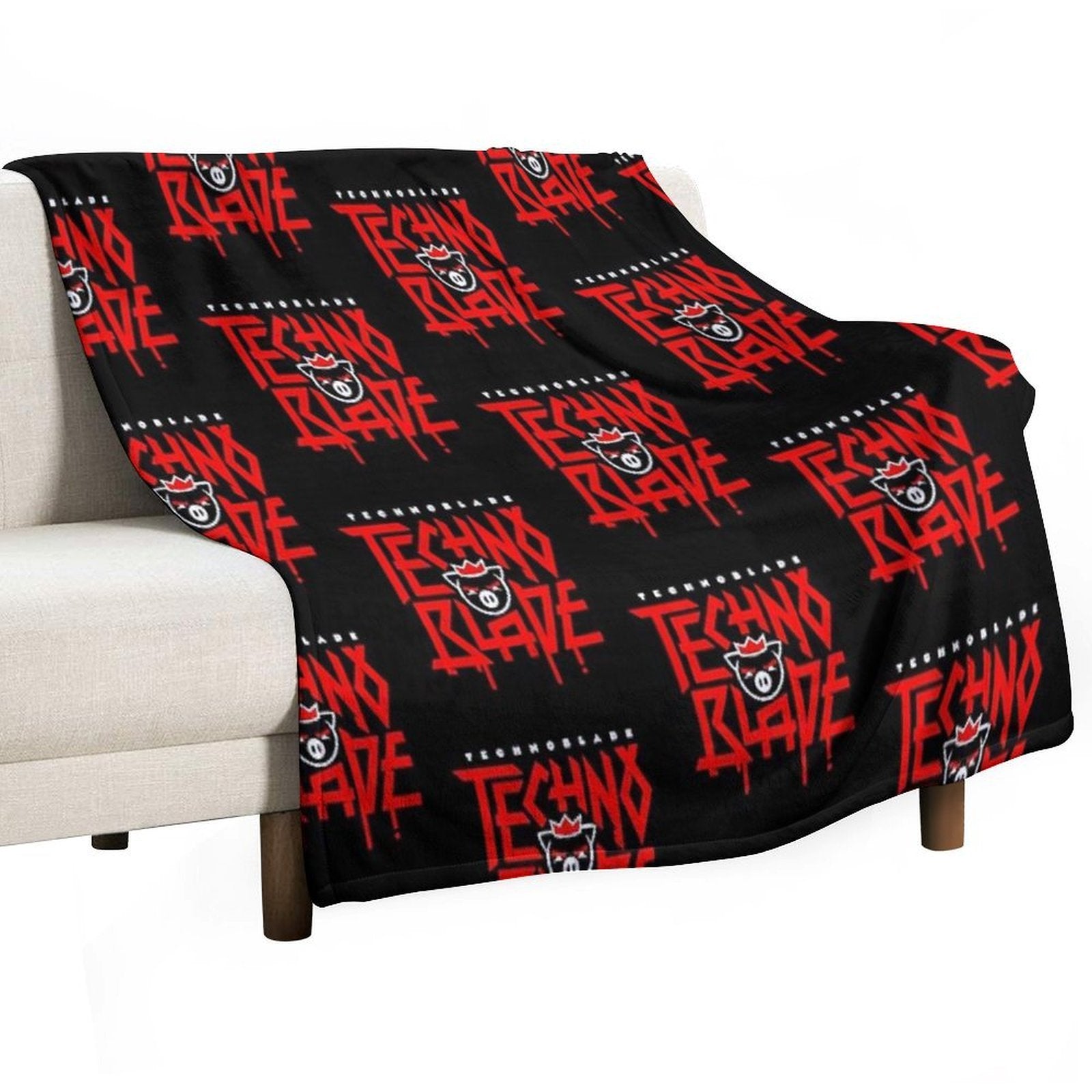 TechnoBlade Red Logo Compact Throw Blanket