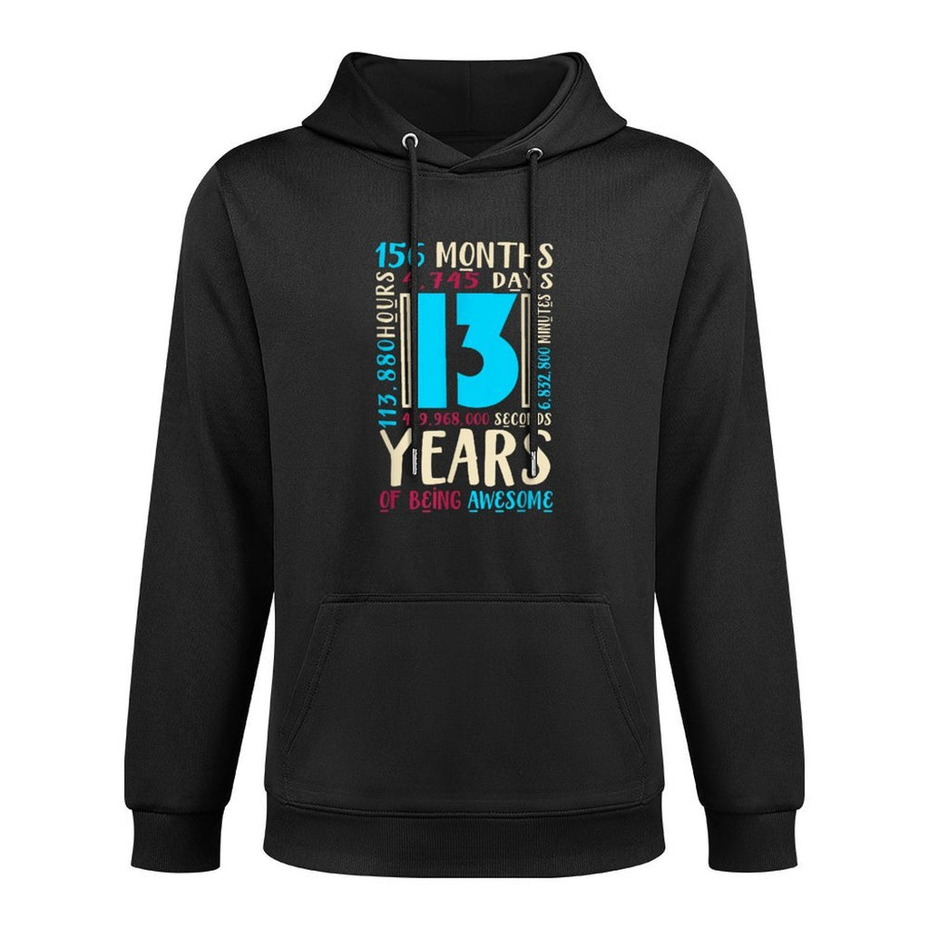 13th Birthday for Kids Gift Age 13 Year Old Boys Girls Relaxed Fit Hoodie