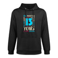 13th Birthday for Kids Gift Age 13 Year Old Boys Girls Relaxed Fit Hoodie