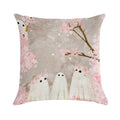 Cherry Blossom Party Soft Short Plush Fabric Throw Pillow