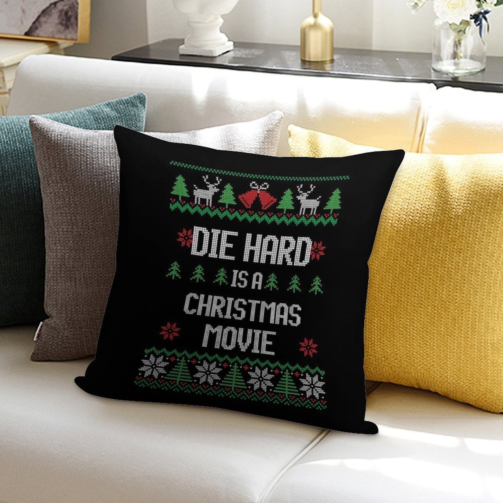 Die Hard Is A Christmas Movie Soft Gift Ready Throw Pillow