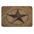Rustic Western Country Burlap Star Durable Bath Mat