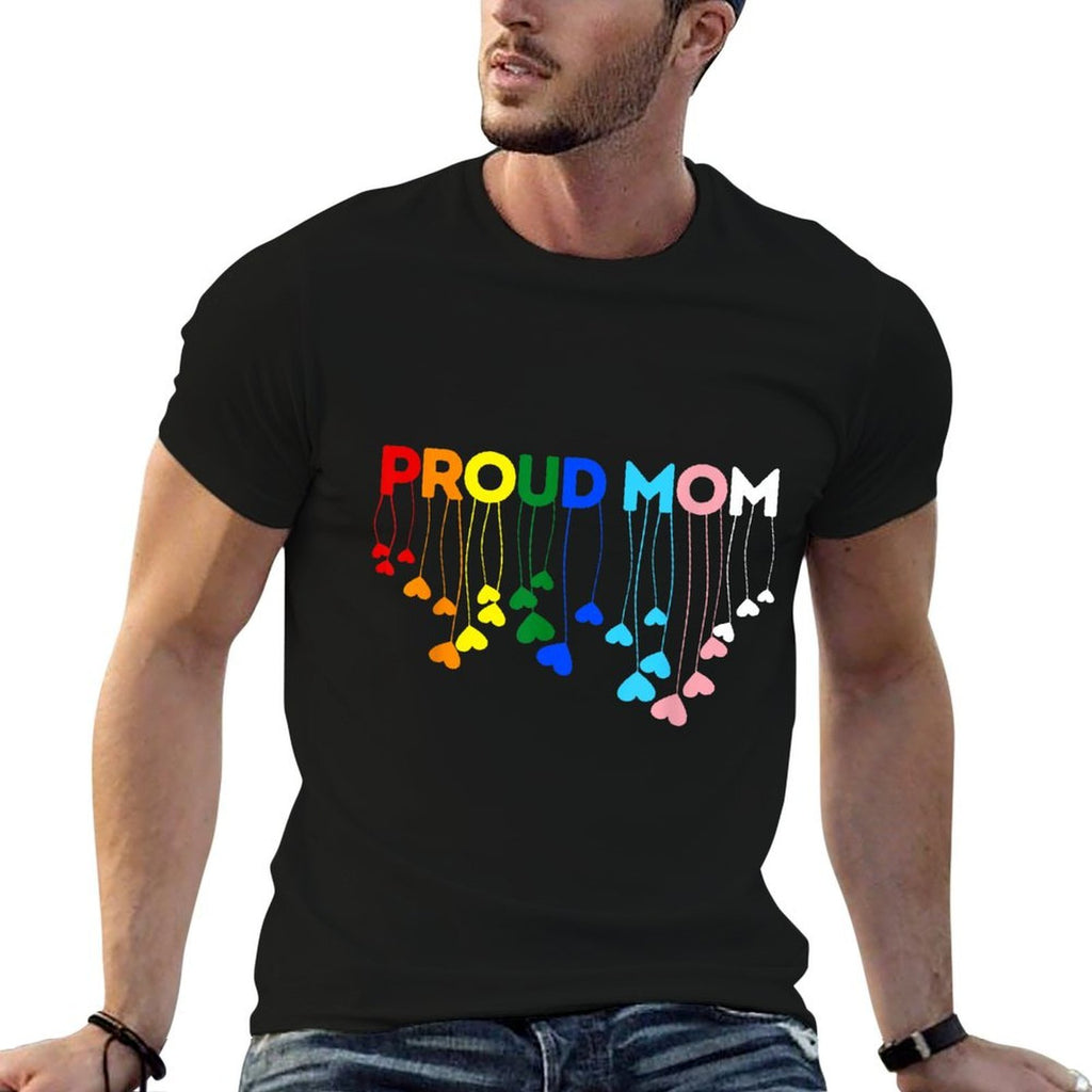 Proud Ally LGBTQ Transgender Proud Mom  Proud Trans Mom  Tagless Design T-Shirt