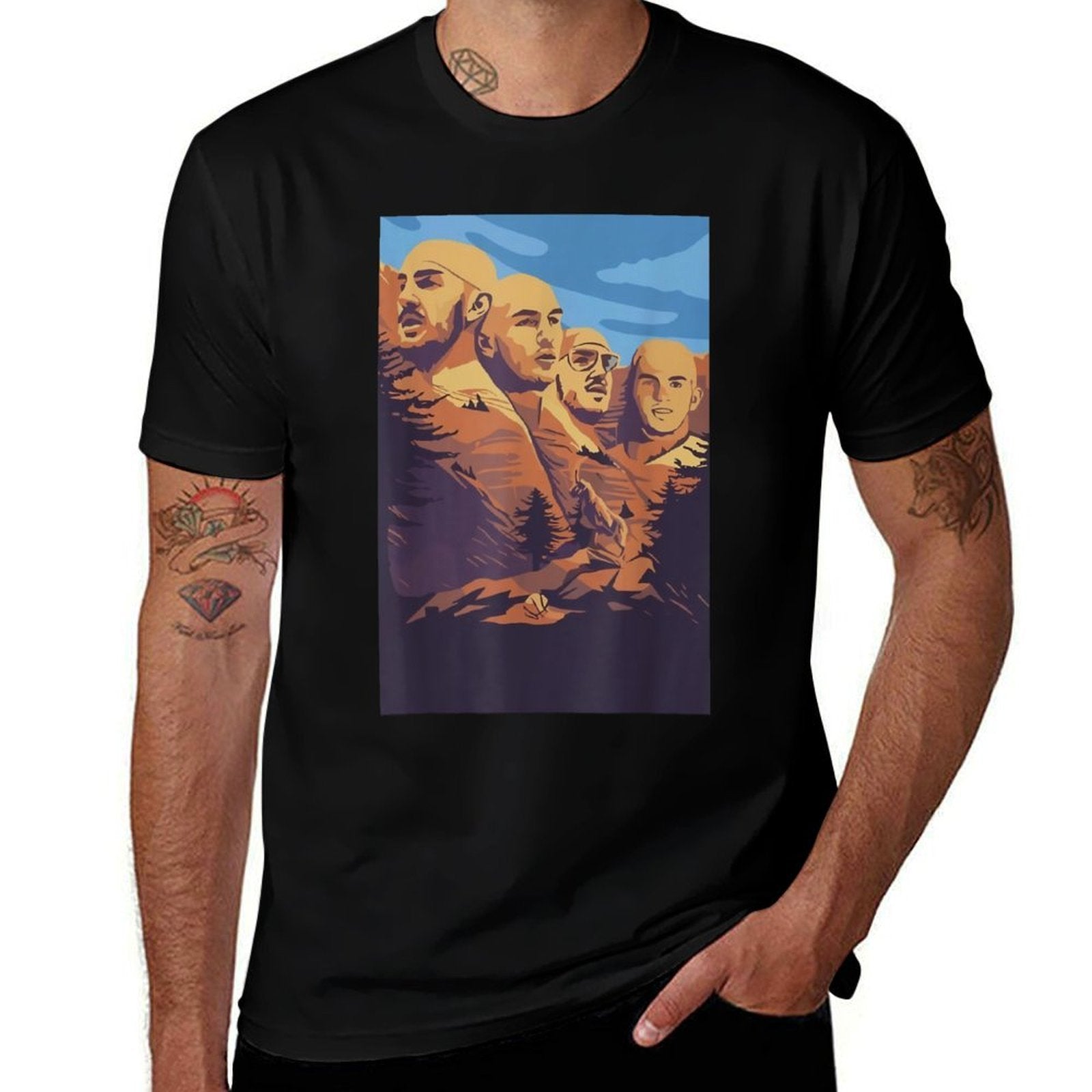 Alex Face Caruso Mount Rushmore Funny Meme Basketball  Polyester Blend T-Shirt
