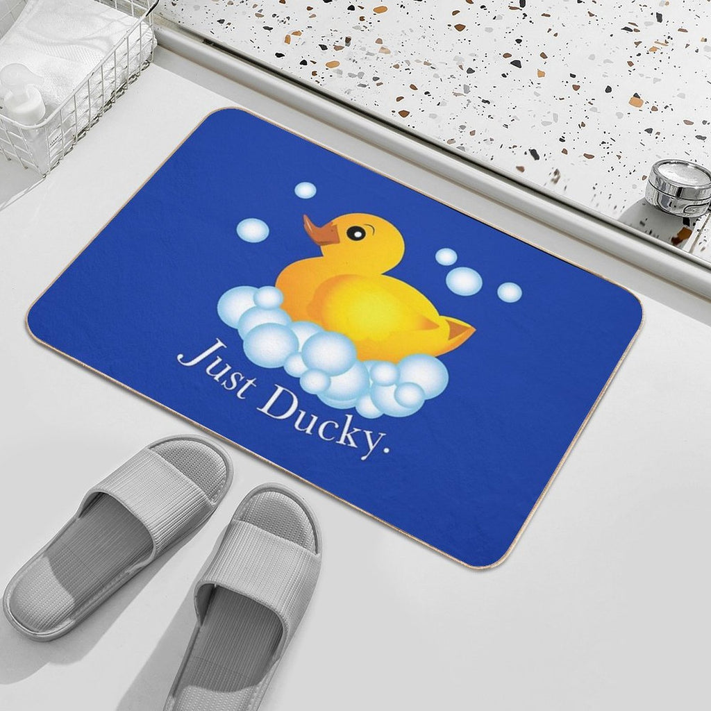 Just Ducky Rubber Duck And Bubbles Design  Easy To Clean Bath Mat