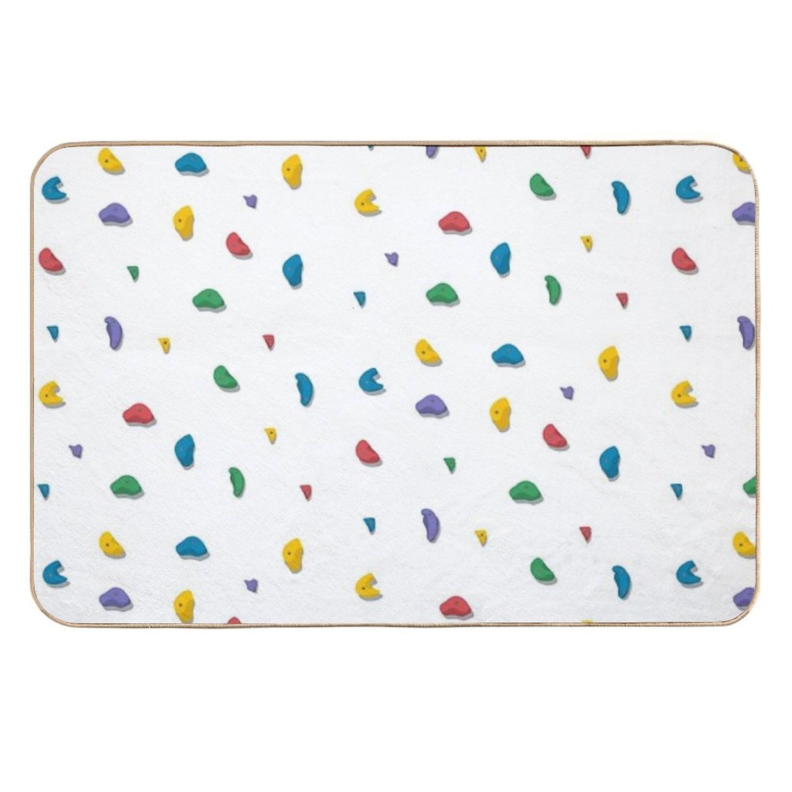 Rock Climbing Boulder Hold Pattern  Repositionable Bath Mat