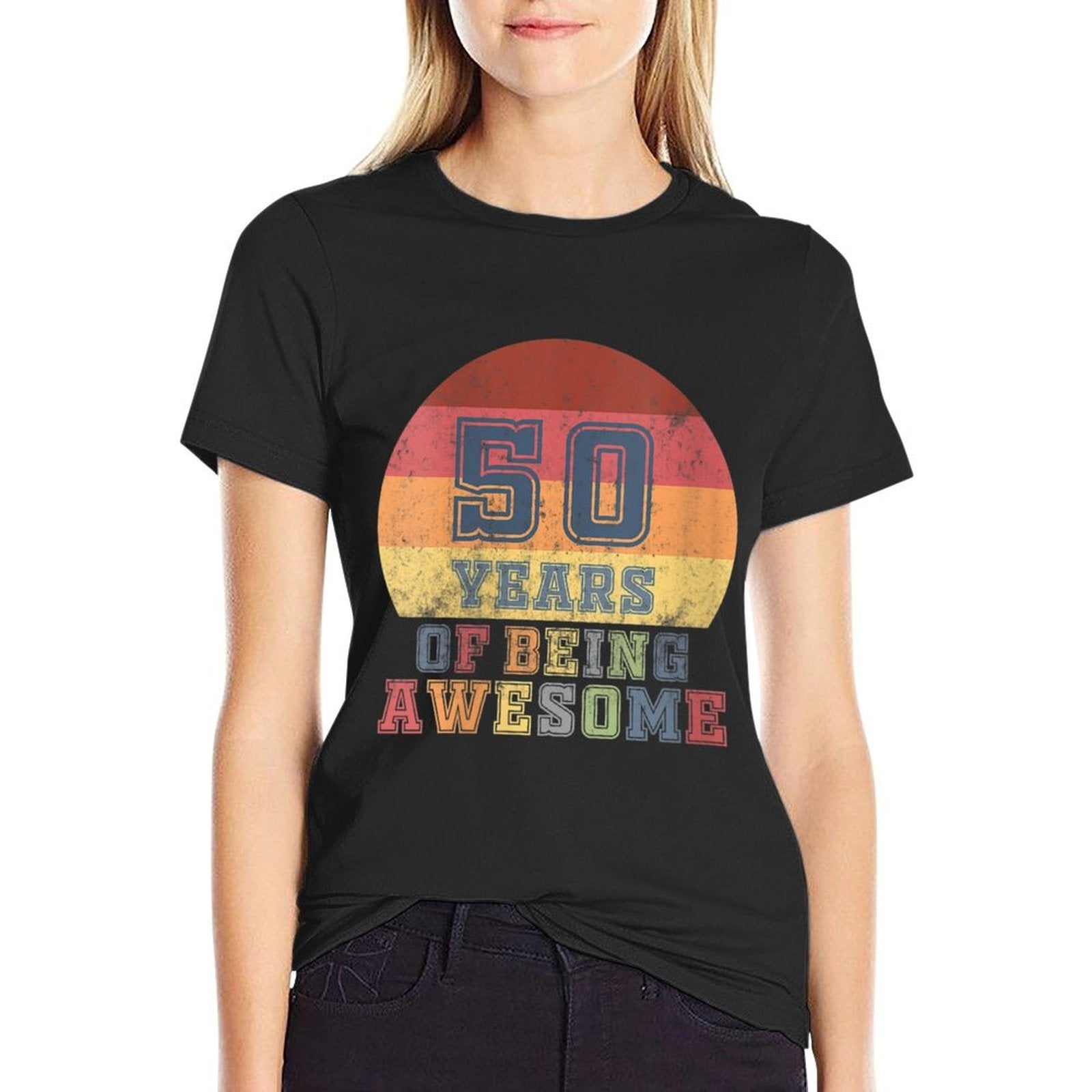 Womens 50th Birthday Women Mom Gift for 50 Year Old Dad Men  Vintage-inspired T-Shirt