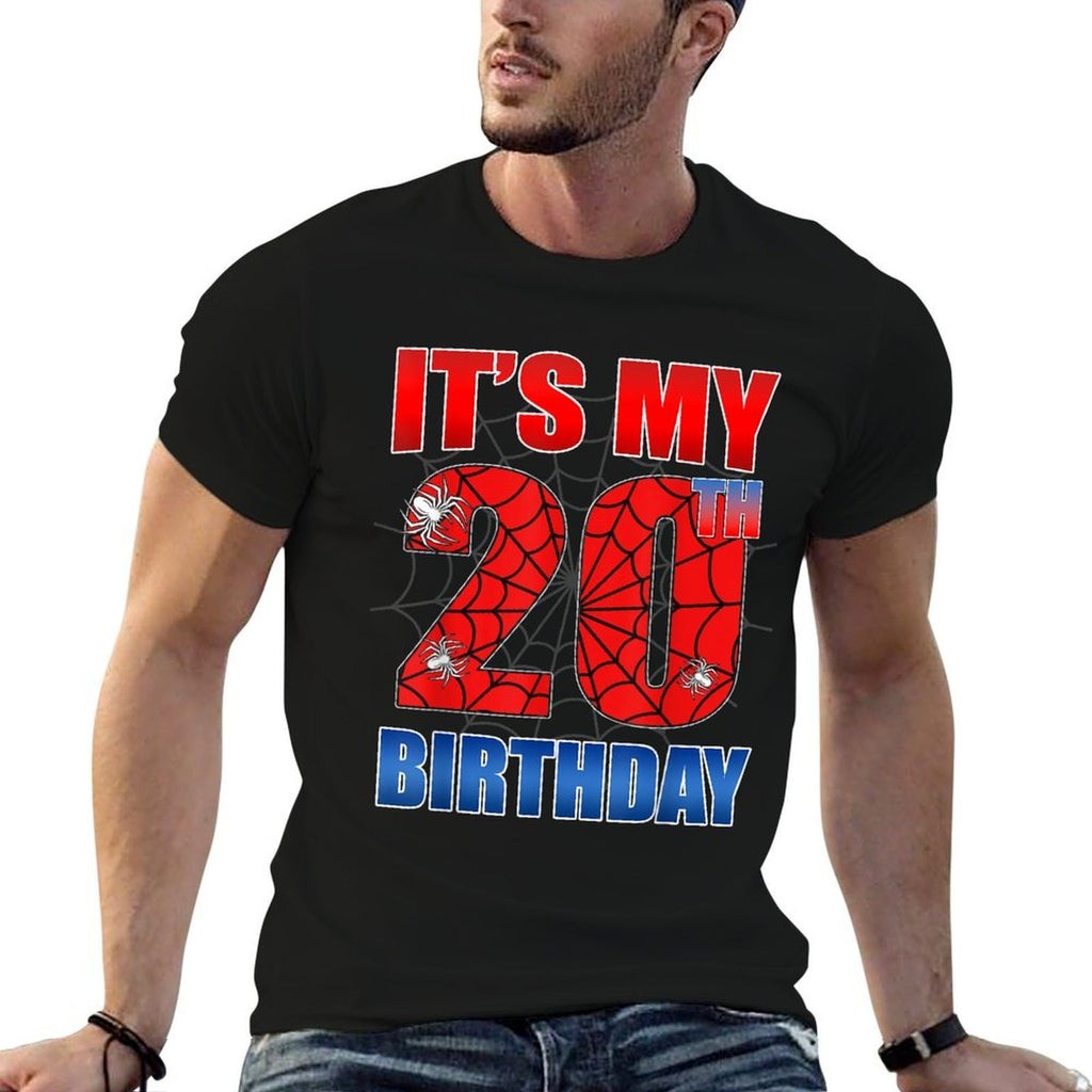 Spider Web 20 Years Old It's My 20th Birthday Boy Party  Soft T-Shirt