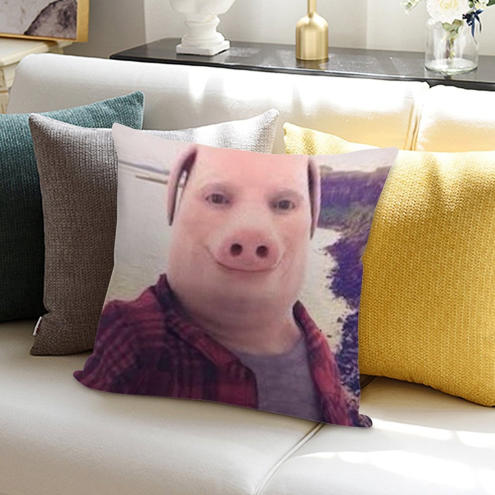 John Pork Soft Style Accent Throw Pillow