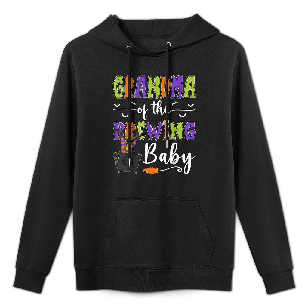 Grandma Of The Brewing Baby Halloween Witch Baby Shower Adjustable Hood Hoodie