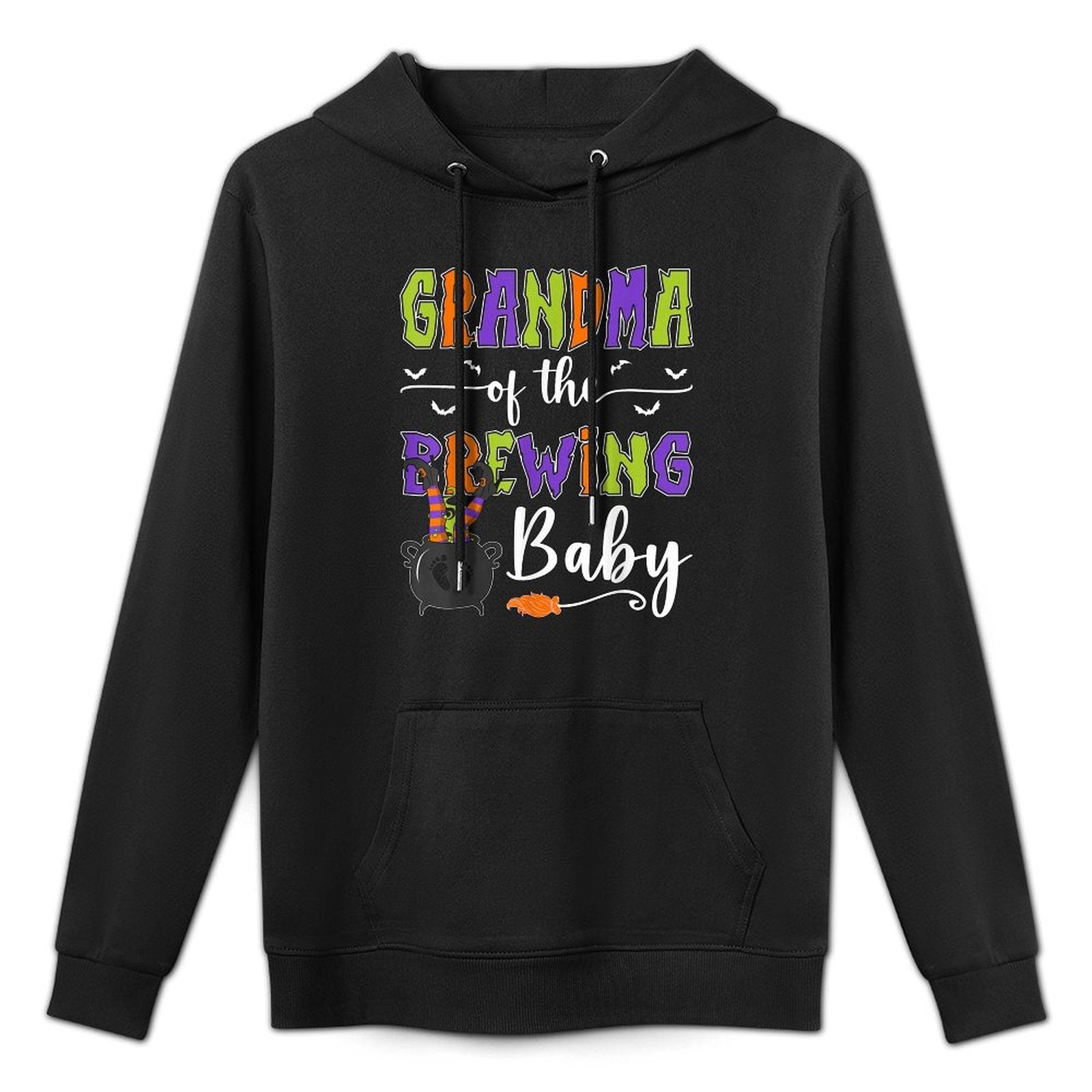 Grandma Of The Brewing Baby Halloween Witch Baby Shower Adjustable Hood Hoodie