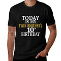 Today Is My Twin Brother's 10th Birthday Party 10 Years Old  Affordable Price T-Shirt