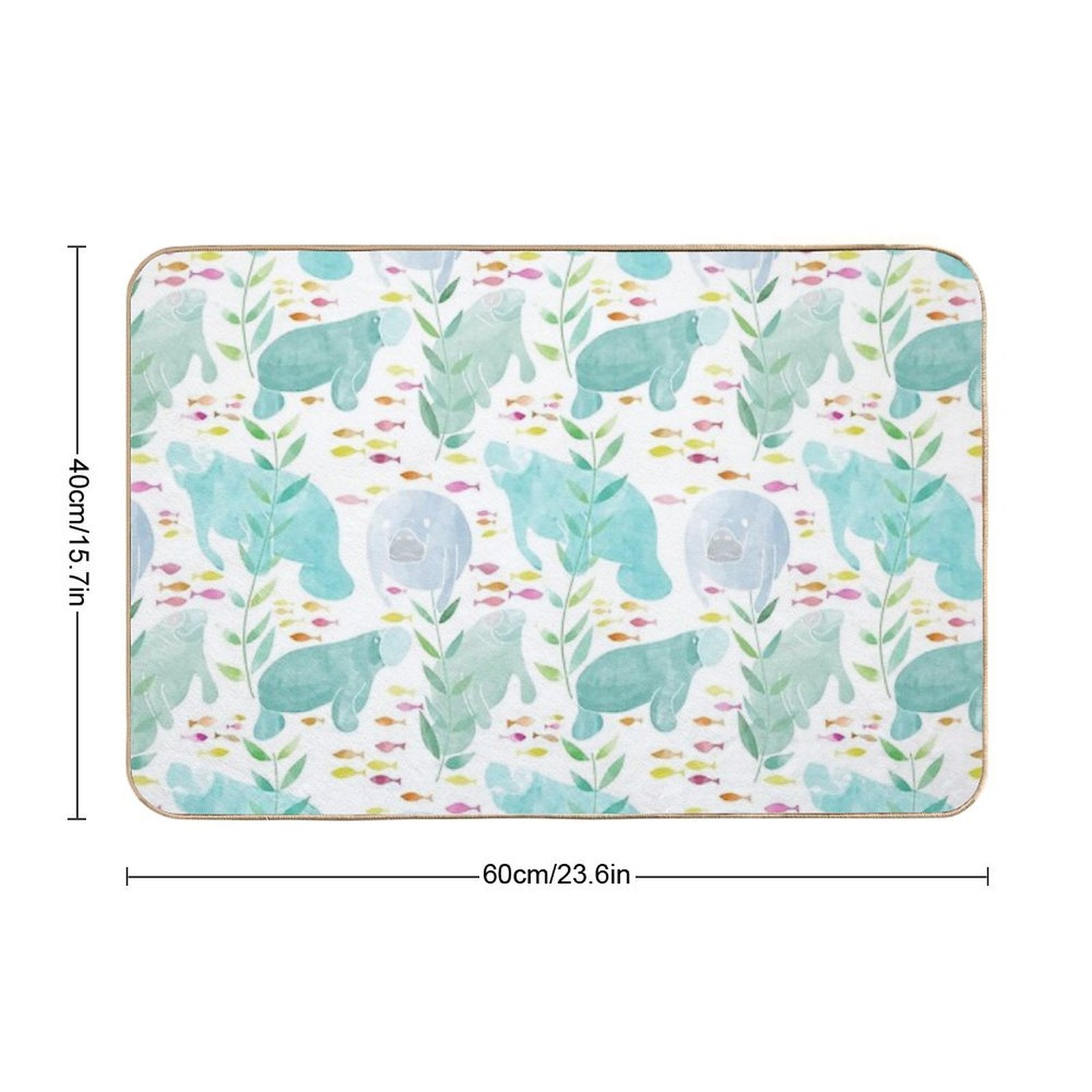Lazy Manatees  Easy Maintenance Bath Mat