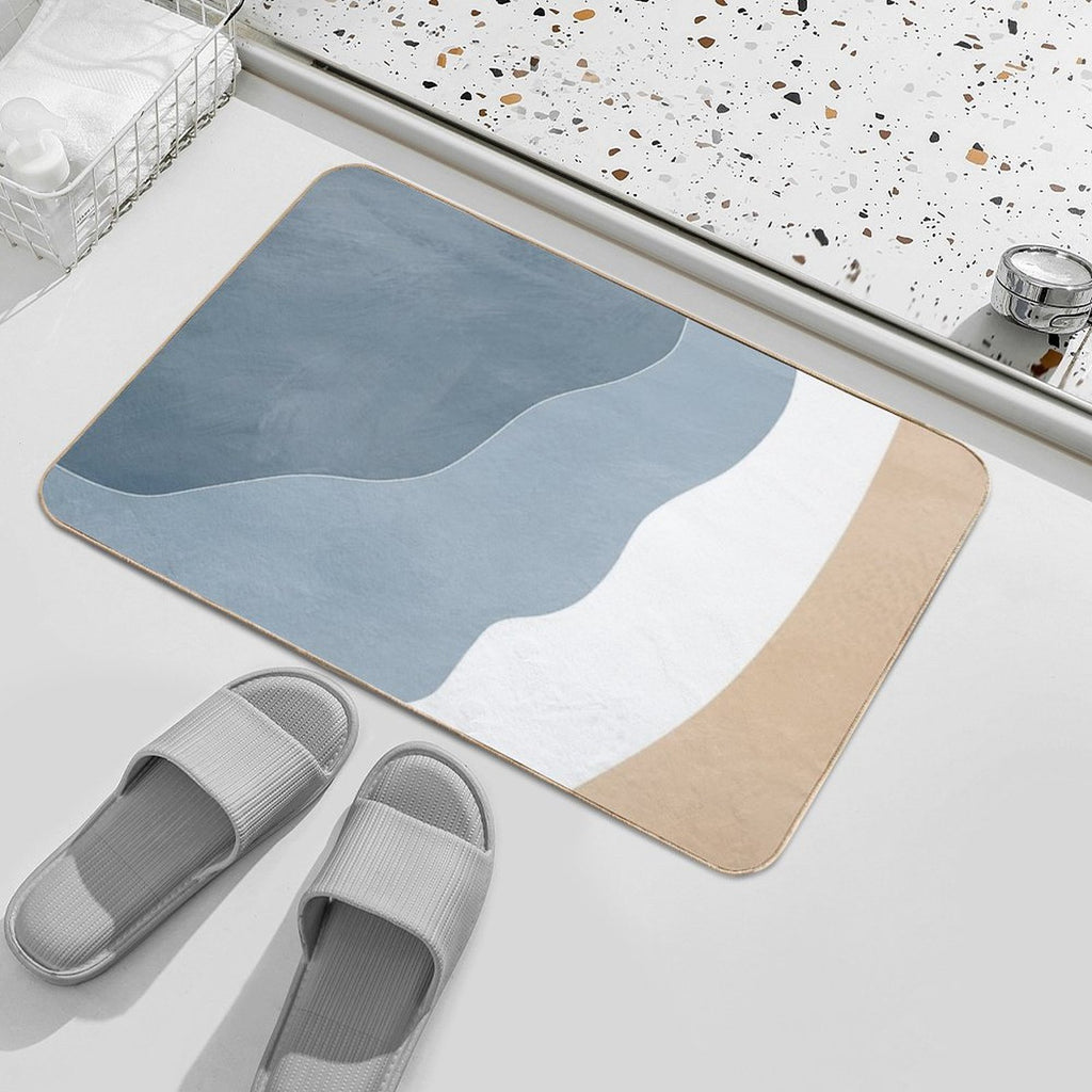 Abstract Beach Durable Bath Mat