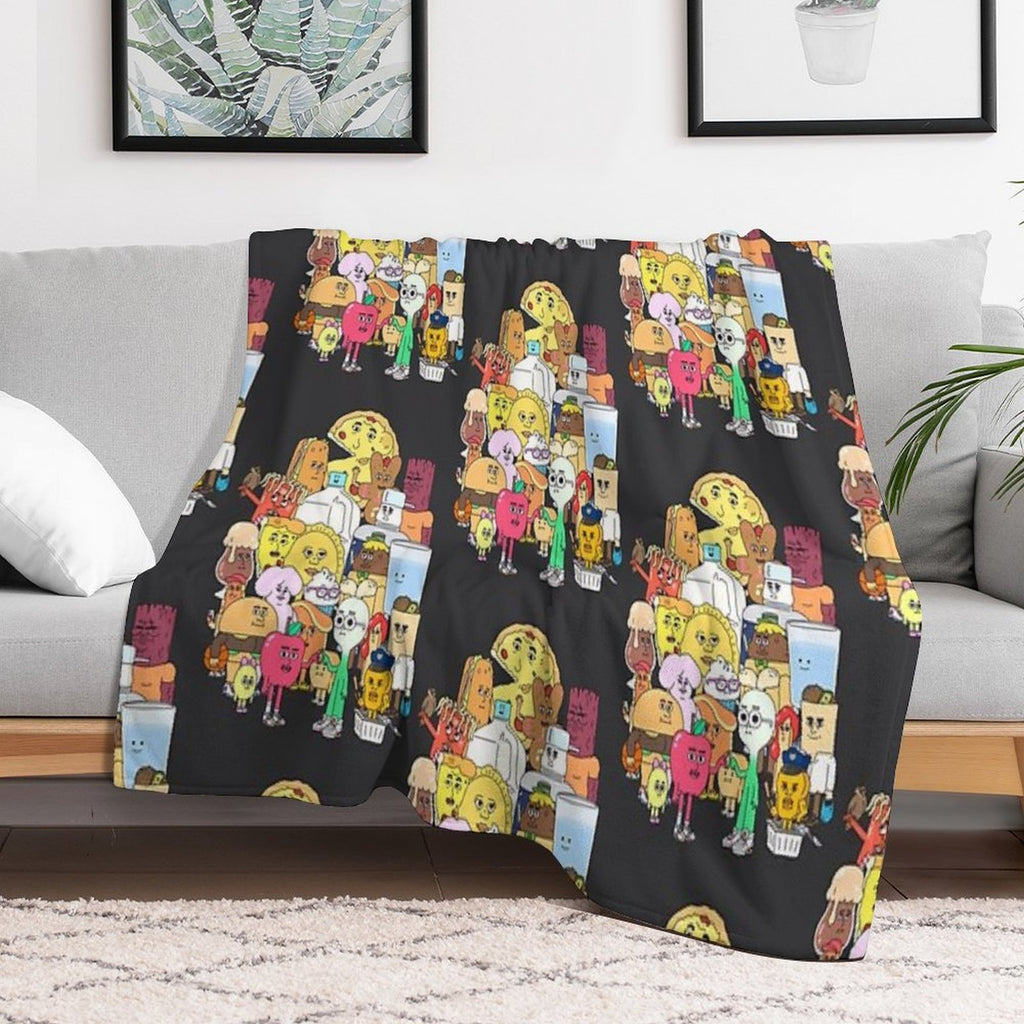 The Apple And Onion Gang Wrinkle-free Throw Blanket