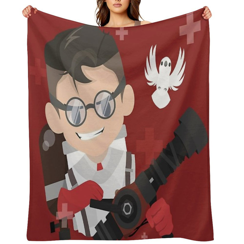 Team Fortress 2  The Medic Wrinkle-free Throw Blanket