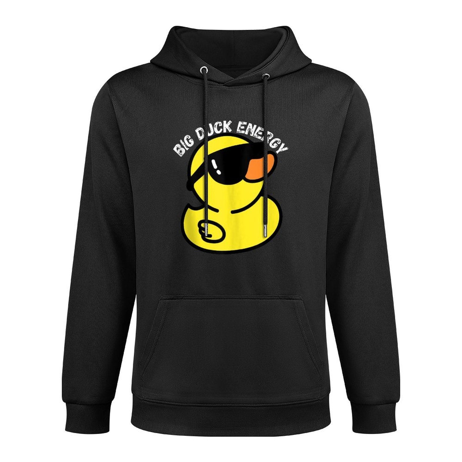 Big Duck Energy  Funny Rubber Ducky Apparel Kangaroo Pocket Hoodie