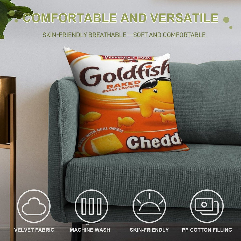 Goldfish Soft Shrink-Resistant Throw Pillow