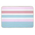 Peppermint And Strawberry Gum Stripes  Fade-Resistant Bath Mat