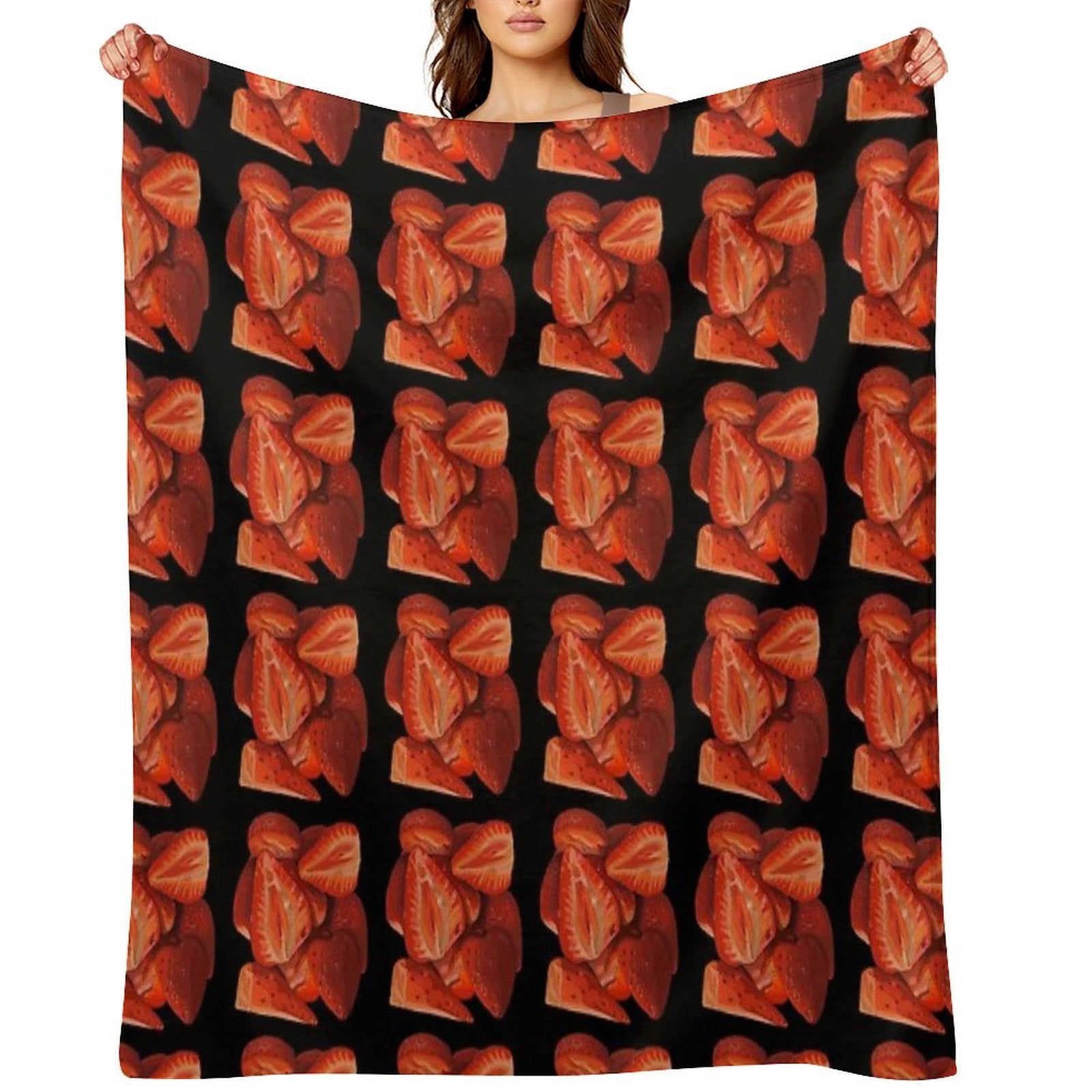 Juicy Strawberries Compact Throw Blanket