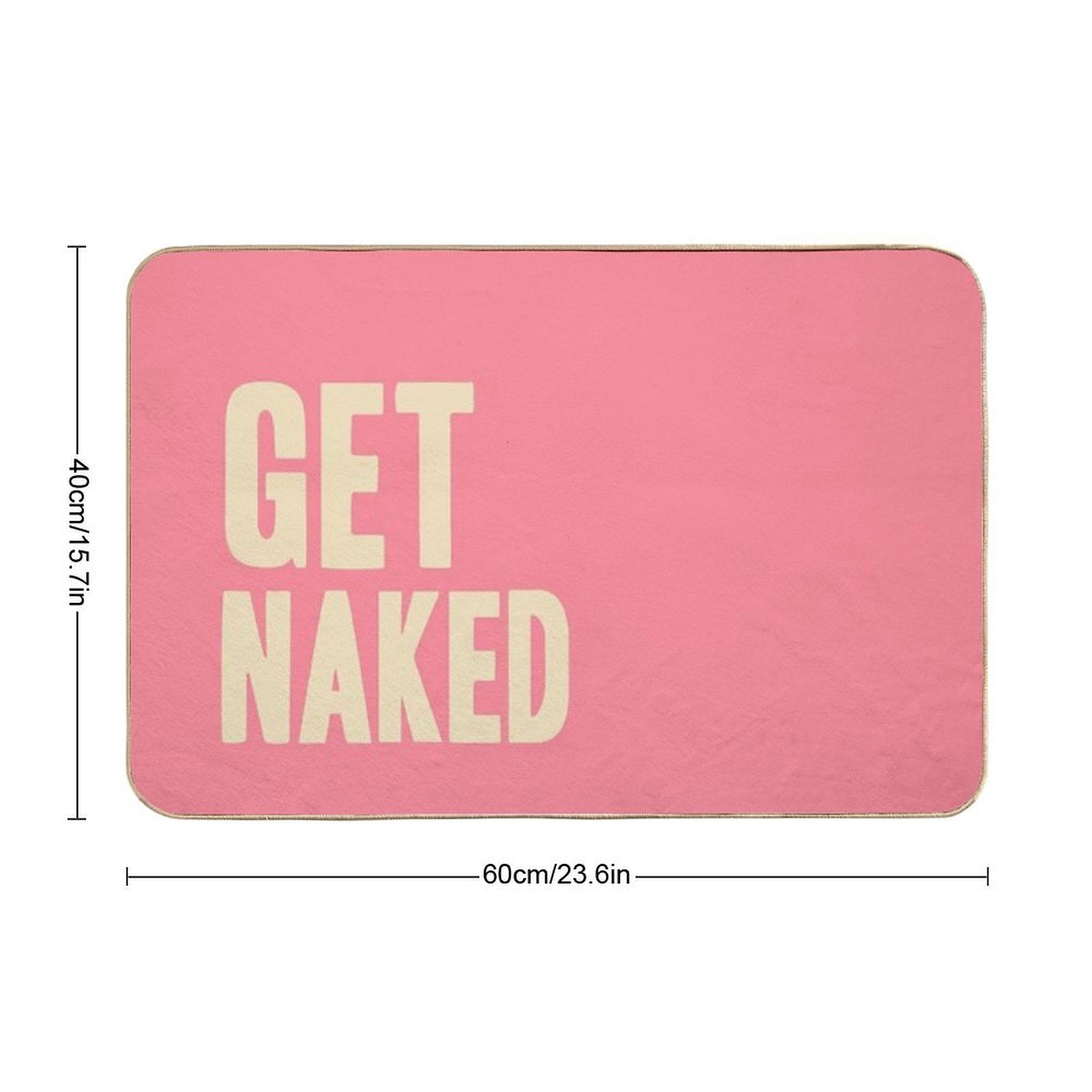 Get Naked - Pink And Peach Durable Bath Mat