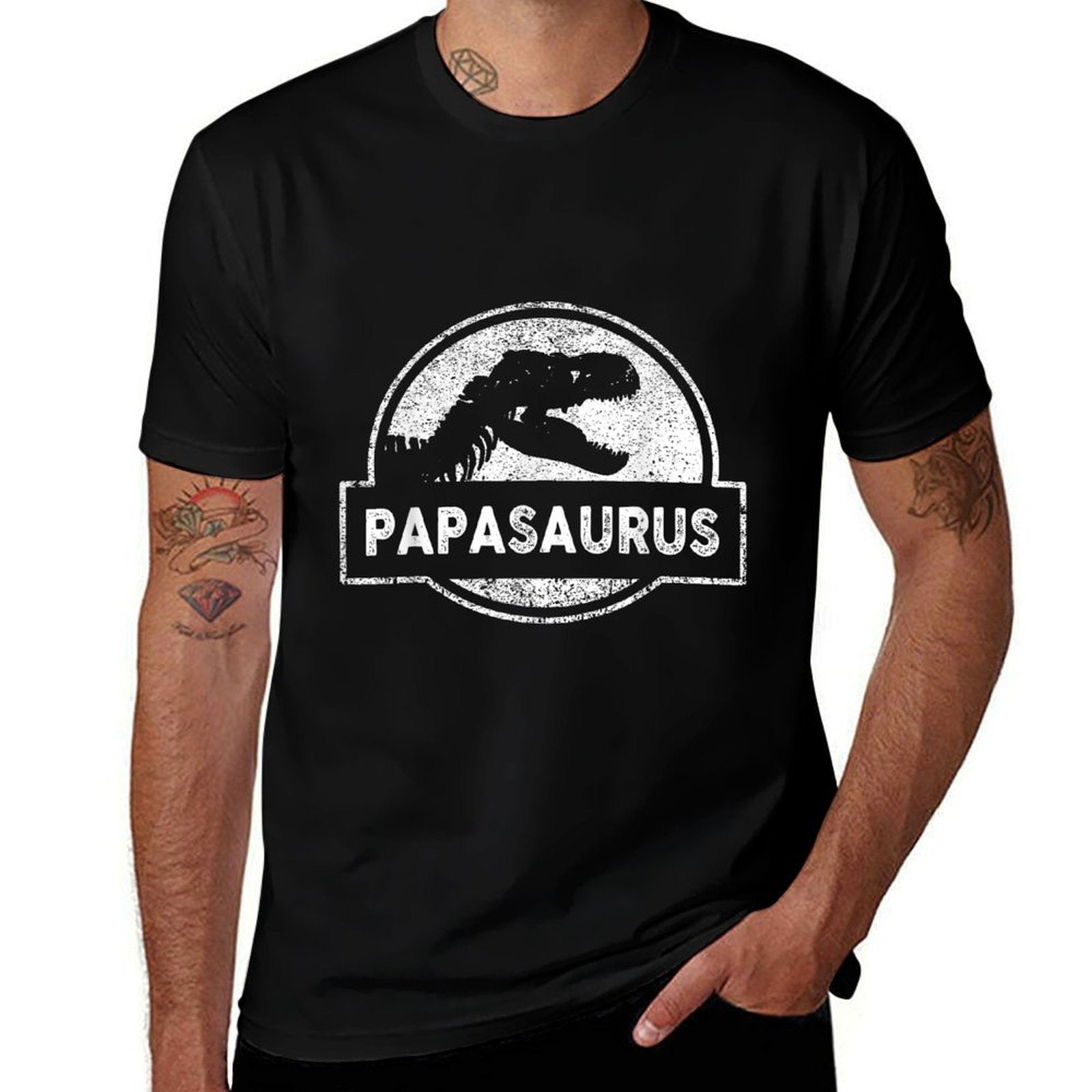 Jurassic Papasaurus Rex Dinosaur for Dad, Papa, Father,  Graphic-printed T-Shirt