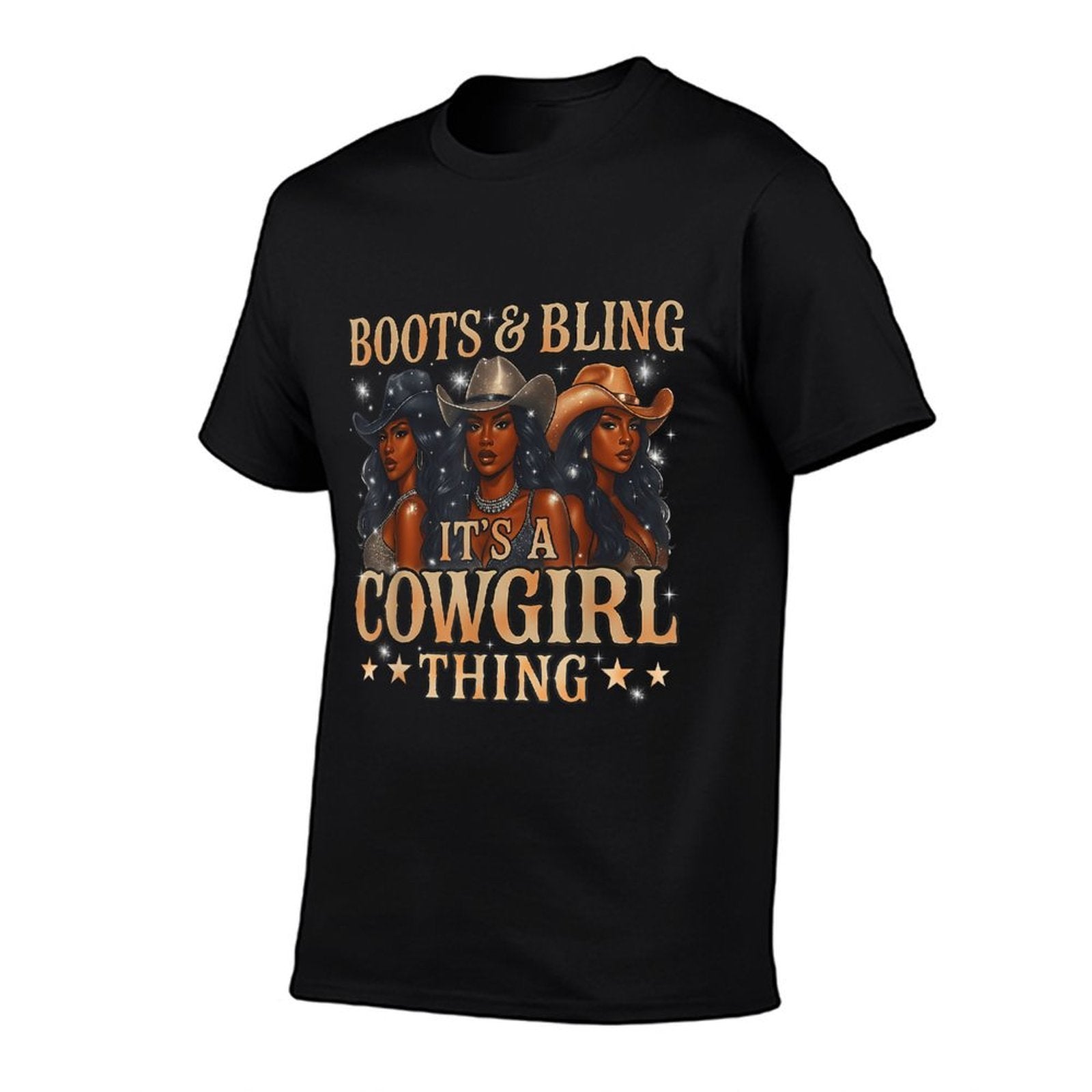 Rodeo Cowboy Boots And Bling Its A Cowgirl Thing Girls Women  Classic T-Shirt