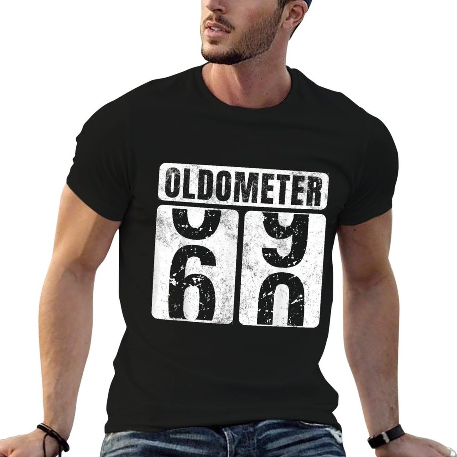 Oldometer 60 Vintage Funny 60th Birthday Gift Idea  Lightweight T-Shirt